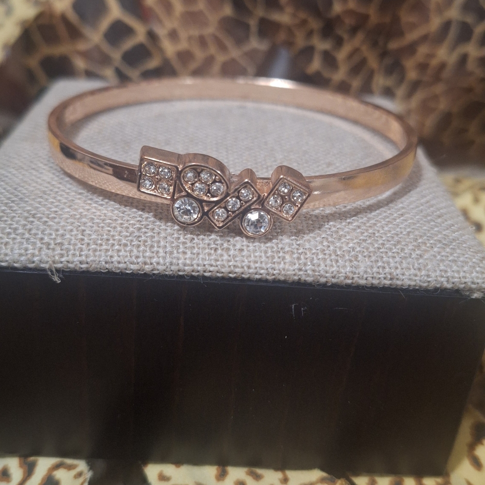Rose Gold Bracelet with Crystal Embellishments